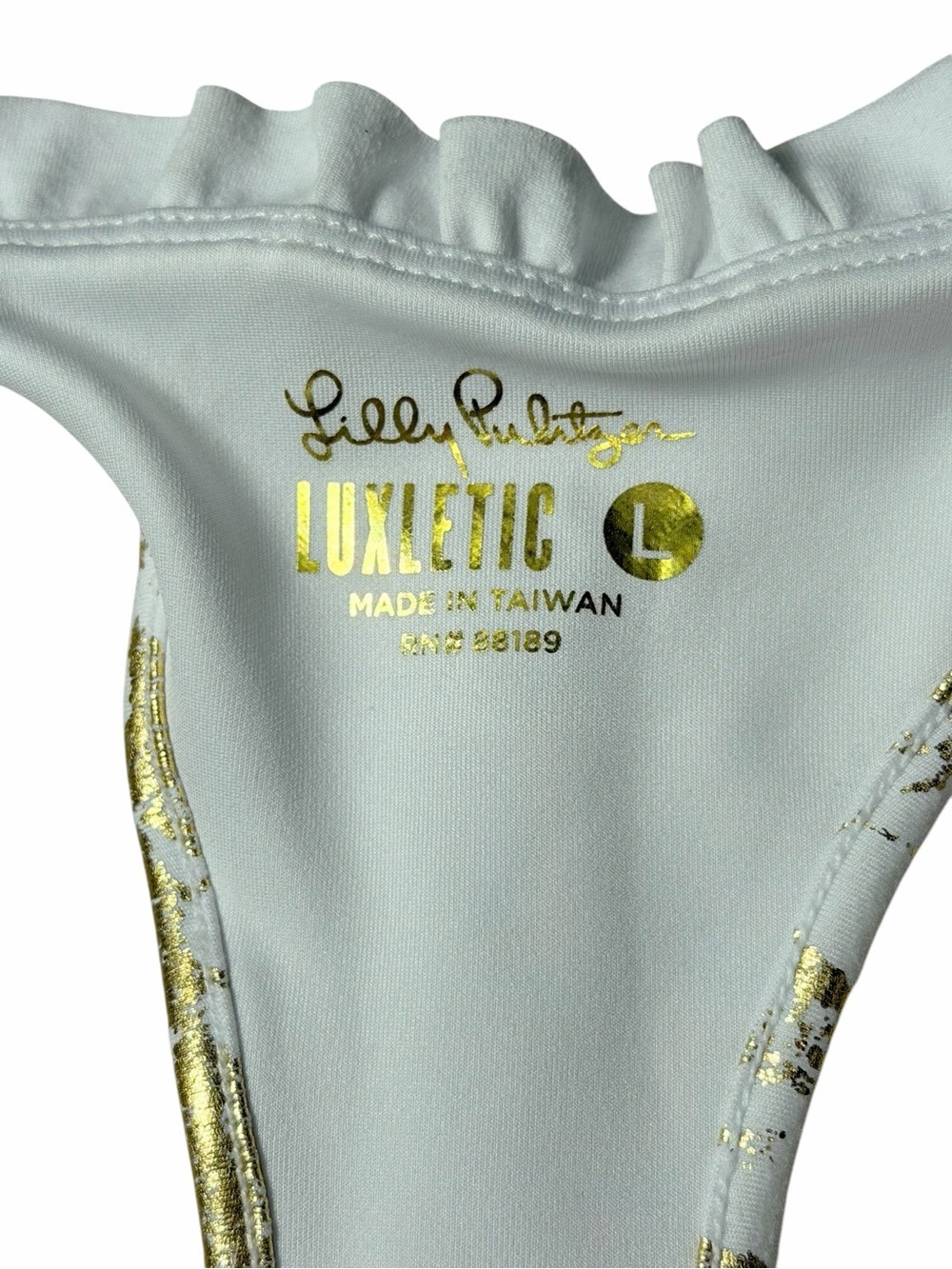 Lilly Pulitzer Luxletic Shoreline Foil Lindsay Sports Bra S - Picture 13 of 14